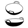 Hand drawn Kitchen Pan-Vector Illustration