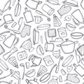 Kitchenware. Vector pattern