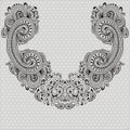 Hand-drawn lace detachable collar-necklace. Embroidery, handmade.