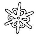 Hand drawn Christmas decorations isolated on a white background.