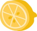 Hand Drawn Lemon Half Royalty Free Stock Photo