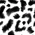 Hand drawn leopard skin seamless pattern. Abstract animal fur wallpaper Royalty Free Stock Photo