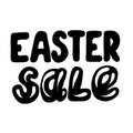 Hand drawn lettering EASTER SALE in black colour.