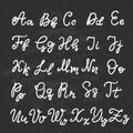 Hand drawn lettering font, alphabet