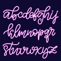 Hand drawn lettering font, alphabet