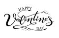 Hand drawn lettering Happy Valentine`s day