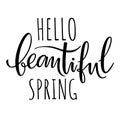 Hand drawn lettering hello spring Royalty Free Stock Photo