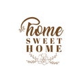 Hand drawn lettering with phrase home sweet home for print, textile, decor, poster, card. Modern brush calligraphy Royalty Free Stock Photo