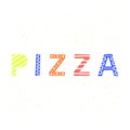 Hand drawn lettering pizza.