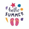 Hello Summer quote Royalty Free Stock Photo