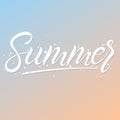Hand drawn lettering summer