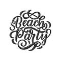 Hand drawn lettering about Summer. Isolated calligraphy for travel agency, beach party. Great design for postcard, print or poster Royalty Free Stock Photo