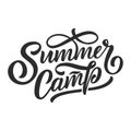 Hand drawn lettering about Summer. Isolated calligraphy for travel agency, beach party. Great design for postcard, print or poster Royalty Free Stock Photo