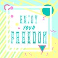 Hand drawn lettering time your freedom Royalty Free Stock Photo