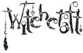 Hand drawn lettering.Witchcraft mystical magic elements.