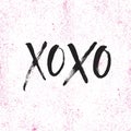 Hand drawn lettering XOXO Royalty Free Stock Photo