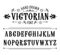 Hand drawn letters. Victorian style Royalty Free Stock Photo