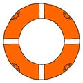 Hand drawn lifebuoy Royalty Free Stock Photo