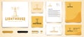 hand drawn Light house logo and business branding template Designs Inspiration Isolated on White Background Royalty Free Stock Photo