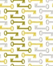 Hand drawn lock and key vector seamless pattern Royalty Free Stock Photo