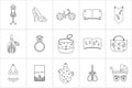 Hand drawn logo elements and icons Royalty Free Stock Photo