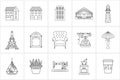 Hand drawn logo elements and icons Royalty Free Stock Photo
