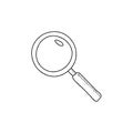 Hand drawn magnifier symbol. Search icon vector illustration