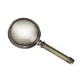 Hand drawn magnifying glass retro style