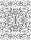 Hand Drawn Mandala Coloring Pages For Adult Coloring Book. Floral Hand Drawn Mandala Coloring Page Royalty Free Stock Photo