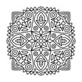 Hand drawn mandala design. Coloring page