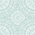 Hand drawn mandala seamless pattern in light blue l tones Royalty Free Stock Photo