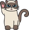 Hand Drawn Maneki Neko or lucky cat illustration in doodle style Royalty Free Stock Photo