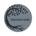 Hand drawn Mangrove tree logo design illustration Royalty Free Stock Photo