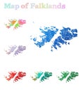 Hand-drawn map of Falklands.