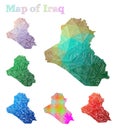 Hand-drawn map of Republic of Iraq.
