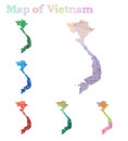 Hand-drawn map of Vietnam. Royalty Free Stock Photo