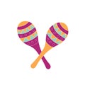 Hand drawn maraca icon. Cinco de Mayo celebration