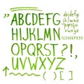 Hand drawn marker artistic font Royalty Free Stock Photo