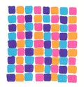 Hand drawn marker neon purple pink blue orange mosaic background