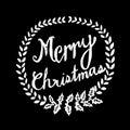 Hand Drawn Merry Christmas Blackboard Vector