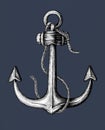 Hand drawn metal shank anchor