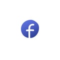 Hand drawn modern social media blue logo