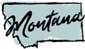 Hand Drawn Montana State Sketch