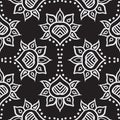 Hand drawn moroccan seamless fabric vector design