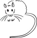 Hand drawn mouse, vector element