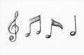 Hand-drawn music note illustration Royalty Free Stock Photo