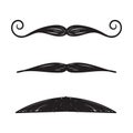 Hand drawn mustache icon illustration doodle style vector