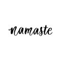 Hand drawn namaste vector quote. Hello in hindi. Indian phrase.