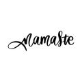 Hand drawn namaste vector quote. Hello in hindi. Indian phrase.