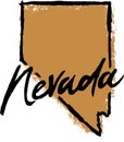Hand Drawn Nevada State Design Royalty Free Stock Photo